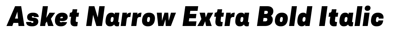 Asket Narrow Extra Bold Italic